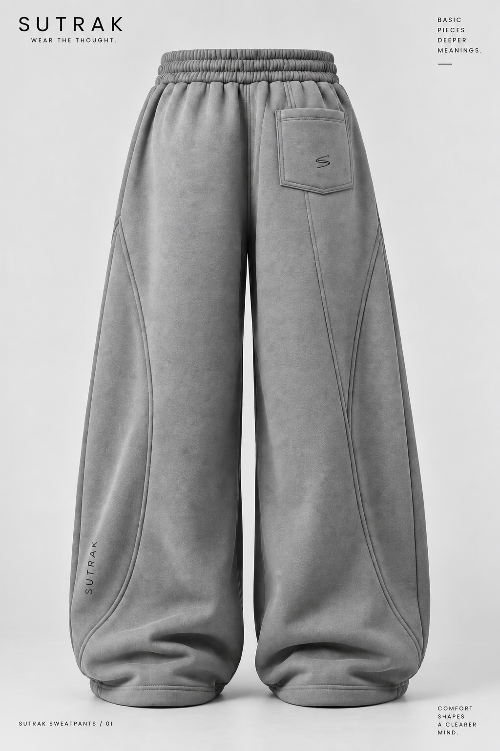 SUTRAK — WIDE FORM SWEATPANTS